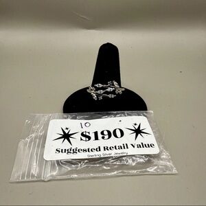 Bella Fizz .925 - Size 10 Sterling Silver Leaf Ring - SRV $190 #70.